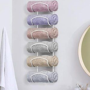 Towel Racks for Bathroom, Towel Rack Wall Mounted Bathroom Towel Holder -White